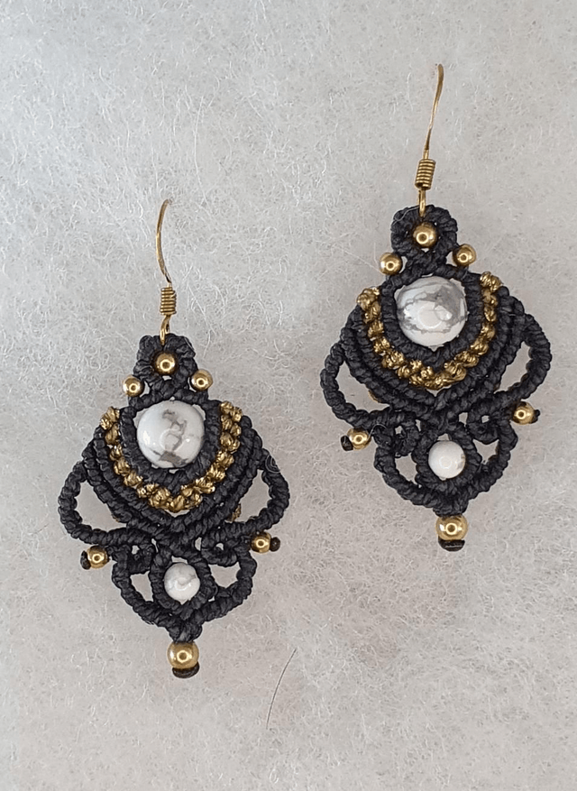 Boucles d'oreilles micromacramé 
