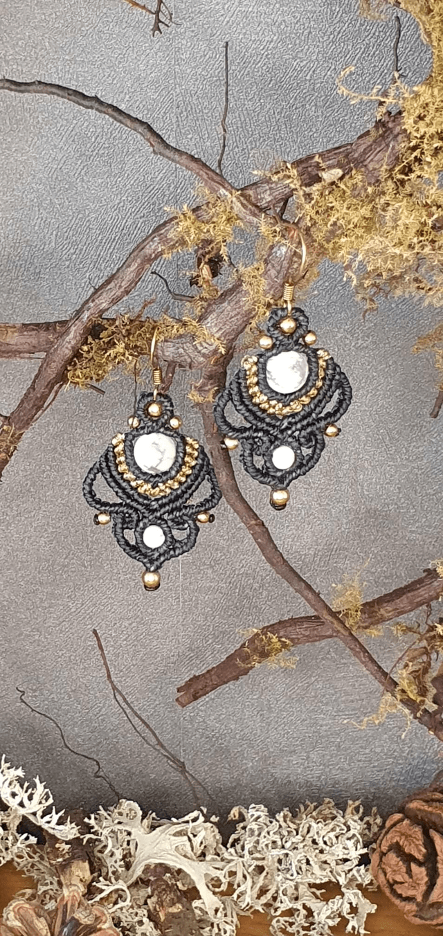 Boucles d'oreilles micromacramé 