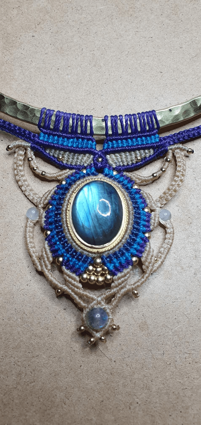 Collier torque labradorite 
