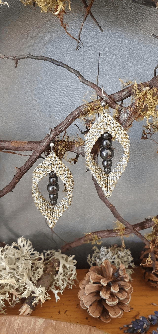 Boucles d'oreilles dorée argenté 