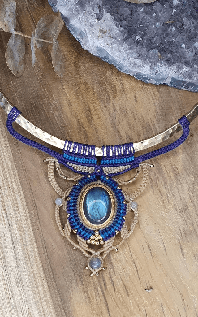 Collier torque labradorite 