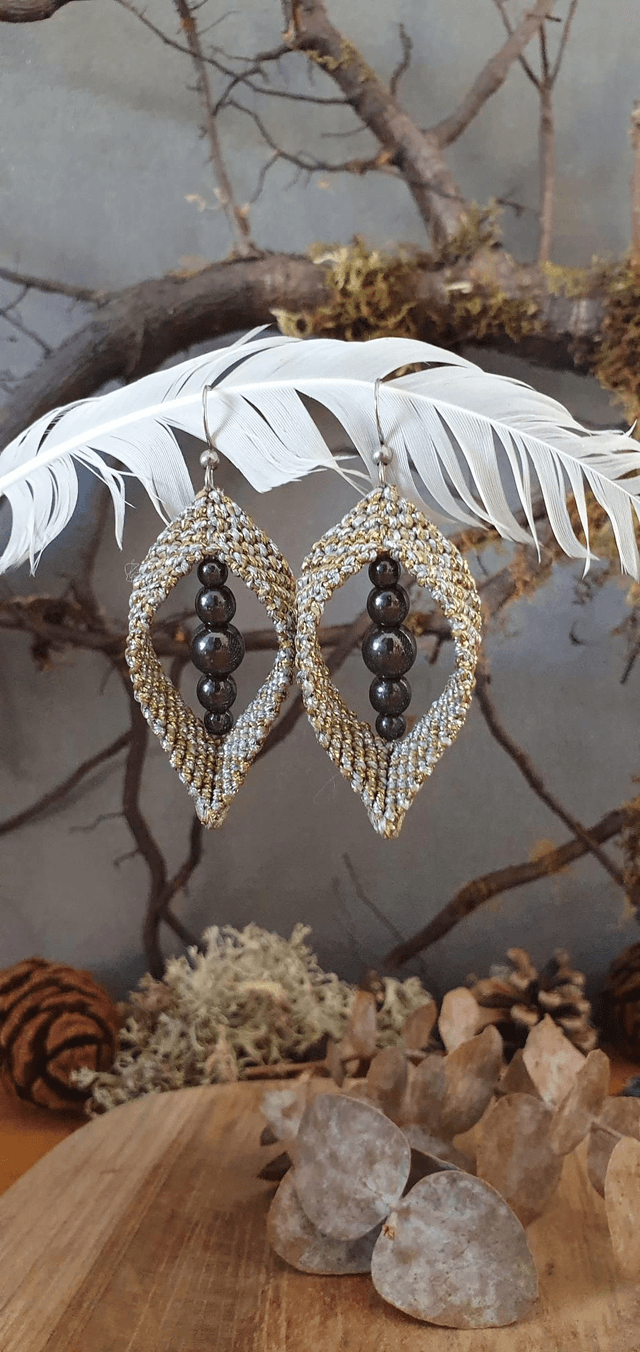 Boucles d&#039;oreilles dorée argenté 